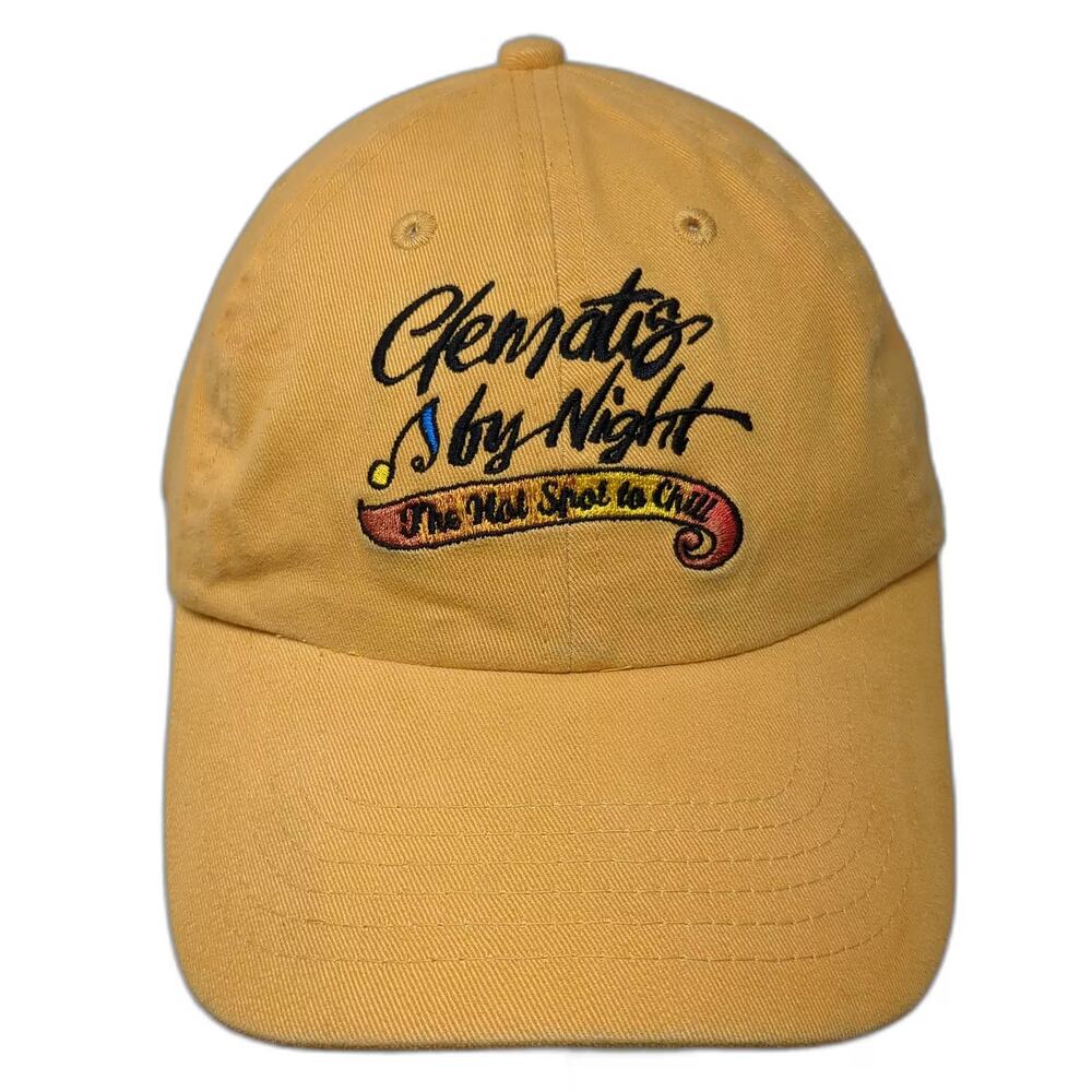 AMC Clematis by Night Baseball Cap Hat Yellow Black OS Adjustable Slideback
